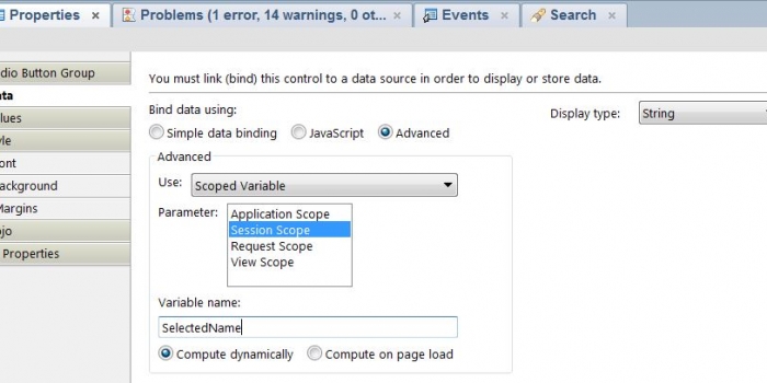 XPagesのRadio Button Groupから選択された値をクライアントJavascriptで取得する方法